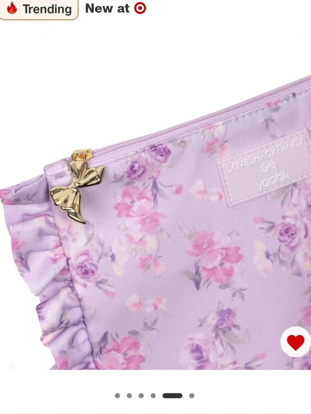 LoveShackFancy X Target-Yoobi Happy Thoughts Lavender Accessory Pouch